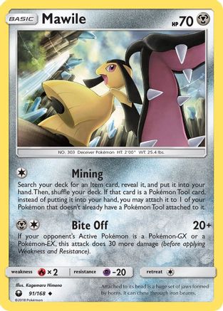 SM  Celestial Storm  091 Mawile  - Reverse Holofoil - Uncommon