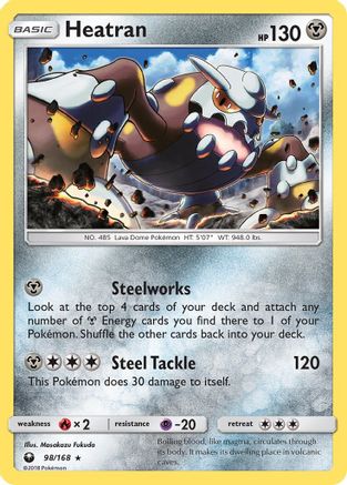 SM  Celestial Storm  098 Heatran  - Holofoil - Holo Rare