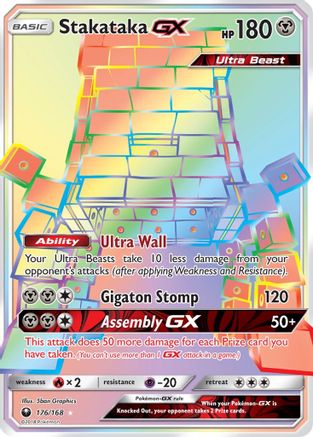 SM  Celestial Storm  176 Stakataka GX (Secret)  - Holofoil - Secret Rare