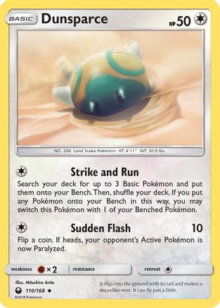 SM  Celestial Storm  110/168 Dunsparce  - Uncommon