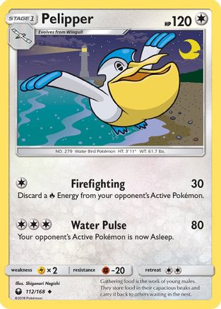 SM  Celestial Storm  112 Pelipper  - Reverse Holofoil - Uncommon