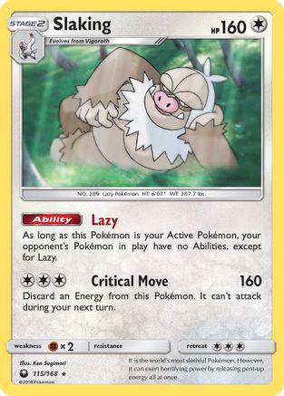 SM  Celestial Storm  115 Slaking  - Reverse Holofoil - Holo Rare