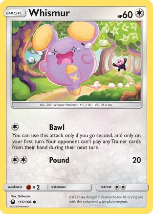 SM  Celestial Storm  116/168 Whismur (116)  - Common