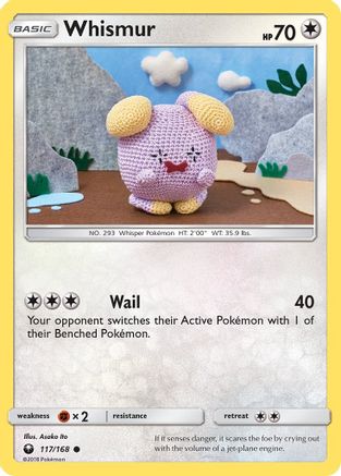 SM  Celestial Storm  117/168 Whismur (117)  - Reverse Holofoil - Common
