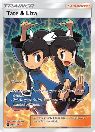SM  Celestial Storm  166 Tate & Liza (Full Art)  - Holofoil - Ultra Rare