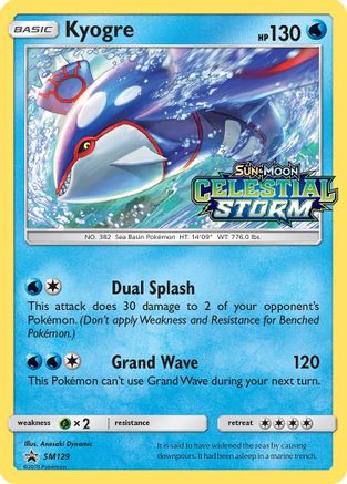 SM Promos  SM129 Kyogre  - Holofoil - Promo