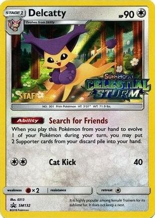 SM Promos  Delcatty - SM132 (Prerelease) [Staff]  - Holofoil - Promo