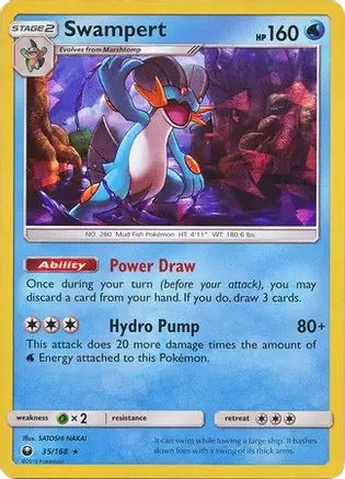 Deck Exclusives  035/168 Swampert  - Holofoil - Holo Rare