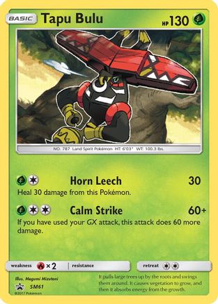 SM Promos  SM61 Tapu Bulu  - Holofoil - Promo