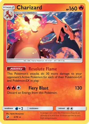 Dragon Majesty  003/70 Charizard  - Reverse Holofoil - Holo Rare