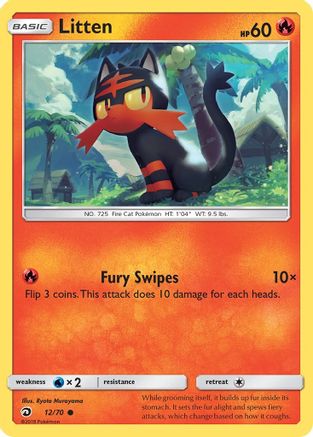 Dragon Majesty  012/70 Litten  - Reverse Holofoil - Common