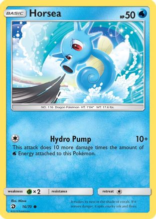 Dragon Majesty  016/70 Horsea (16)  - Common