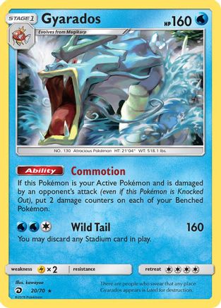 Dragon Majesty  020/70 Gyarados  - Holofoil - Holo Rare