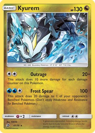 Dragon Majesty  047/70 Kyurem  - Holofoil - Holo Rare