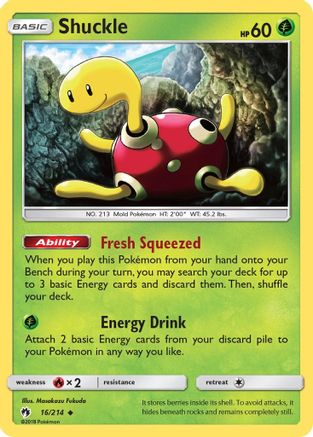 SM  Lost Thunder  016/214 Shuckle  - Uncommon