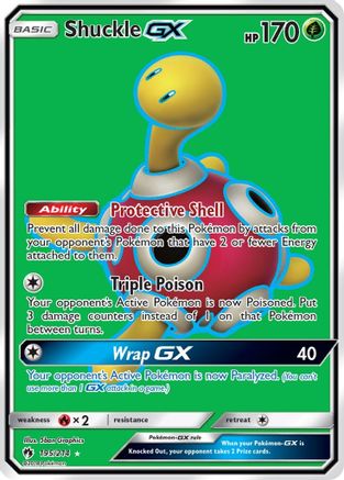 SM  Lost Thunder  195 Shuckle GX (Full Art)  - Holofoil - Ultra Rare