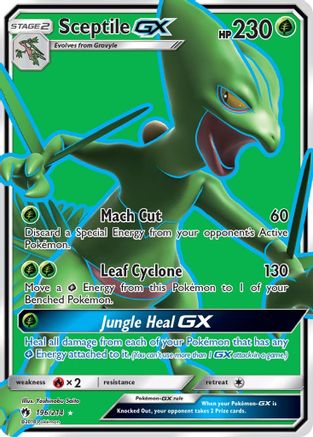 SM  Lost Thunder  196 Sceptile GX (Full Art)  - Holofoil - Ultra Rare