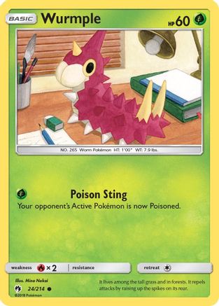 SM  Lost Thunder  024/214 Wurmple (24)  - Common