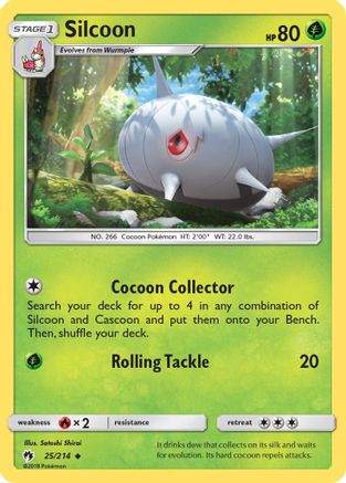 SM  Lost Thunder  025 Silcoon  - Uncommon