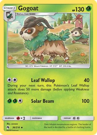 SM  Lost Thunder  036 Gogoat  - Uncommon