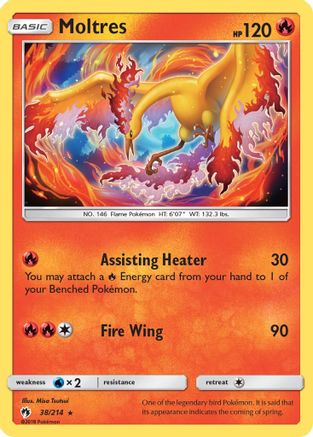 SM  Lost Thunder  038/214 Moltres  - Rare