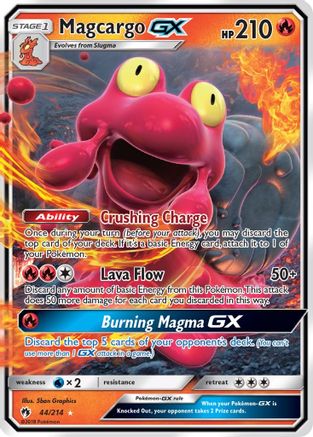 SM  Lost Thunder  044/214 Magcargo GX  - Holofoil - Ultra Rare