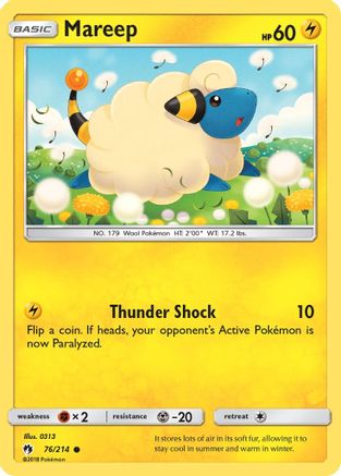 SM  Lost Thunder  076/214 Mareep (76)  - Common