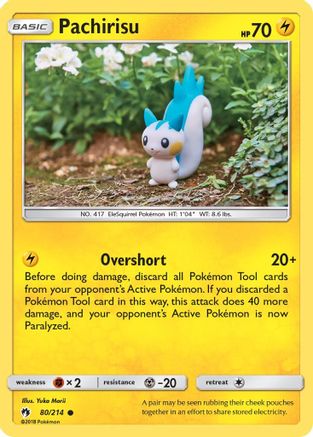 SM  Lost Thunder  080/214 Pachirisu  - Common
