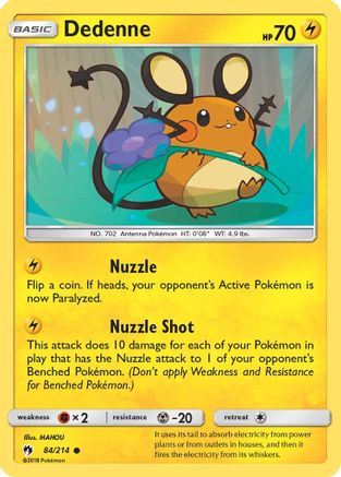 SM  Lost Thunder  084/214 Dedenne (84)  - Common