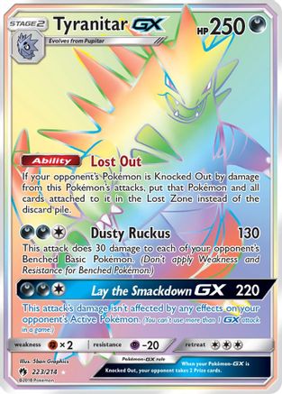 SM  Lost Thunder  223 Tyranitar GX (Secret)  - Holofoil - Secret Rare