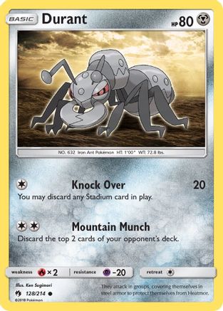 SM  Lost Thunder  128/214 Durant  - Reverse Holofoil - Common