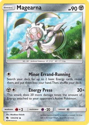 SM  Lost Thunder  131 Magearna  - Reverse Holofoil - Uncommon