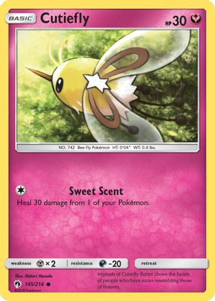 SM  Lost Thunder  145/214 Cutiefly  - Common