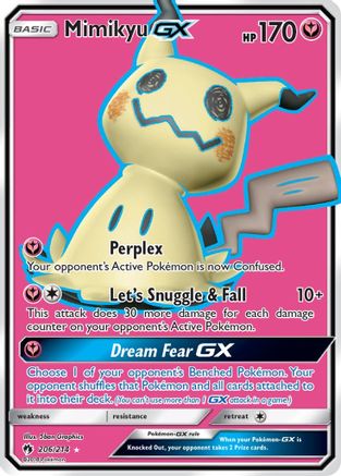 SM  Lost Thunder  206 Mimikyu GX (Full Art)  - Holofoil - Ultra Rare