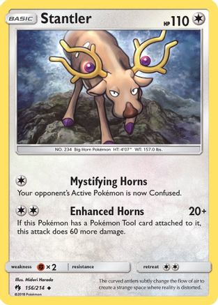 SM  Lost Thunder  156 Stantler  - Uncommon