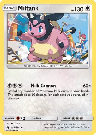 SM  Lost Thunder  158/214 Miltank  - Reverse Holofoil - Rare