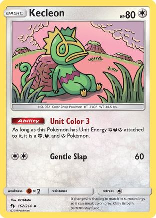SM  Lost Thunder  162/214 Kecleon (162)  - Reverse Holofoil - Uncommon