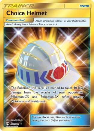 SM  Lost Thunder  229 Choice Helmet (Secret)  - Holofoil - Secret Rare