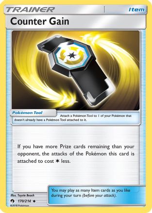 SM  Lost Thunder  170/214 Counter Gain  - Reverse Holofoil - Uncommon