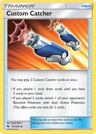 SM  Lost Thunder  171/214 Custom Catcher  - Reverse Holofoil - Uncommon