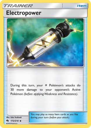 SM  Lost Thunder  172/214 Electropower  - Uncommon