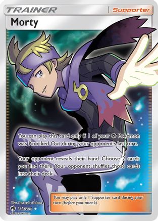 SM  Lost Thunder  212 Morty (Full Art)  - Holofoil - Ultra Rare