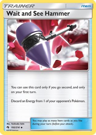SM  Lost Thunder  192/214 Wait and See Hammer  - Uncommon