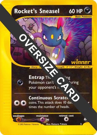Jumbo Cards  Rocket's Sneasel - 5  - Promo