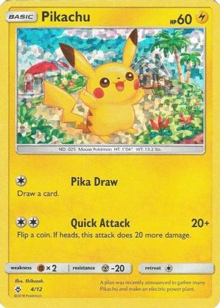 McDonalds Promos 2018 /12 Pikachu - 4/12  - Holofoil - Promo