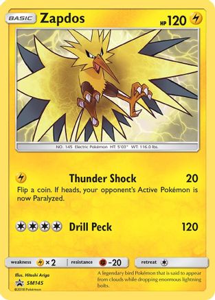 SM Promos  SM145 Zapdos  - Holofoil - Promo