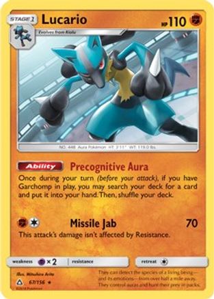 Deck Exclusives  067/156 Lucario  - Rare