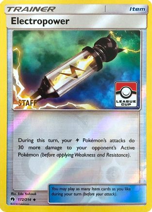 League & Championship Cards /214 Electropower - 172/214 (League Cup) [Staff]  - Reverse Holofoil - Promo
