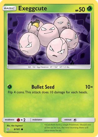 SM  Team Up  008 Exeggcute  - Reverse Holofoil - Common