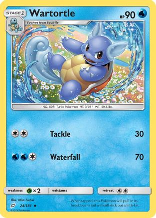 SM  Team Up  024/181 Wartortle  - Reverse Holofoil - Uncommon